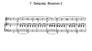 Г.Зейдлер. Вокализ #3. Караоке.