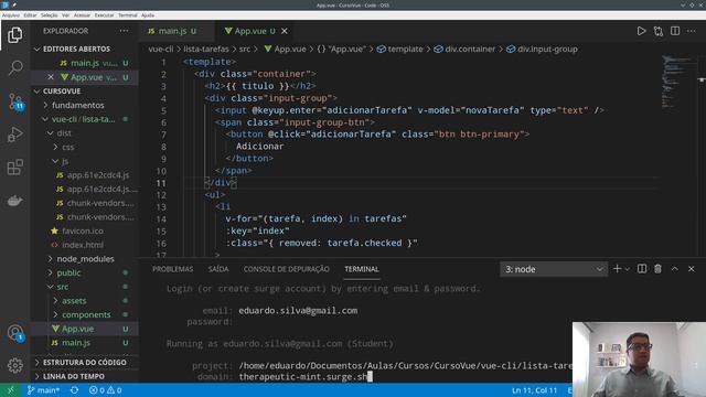 [Framework VueJS] - Vue-cli - 27 - Lista De Tarefas - Deploy No Surge