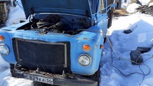 Запуск Газ 53 с двигателем Д 240 с помощью самодельного предпускового вспомогателя.