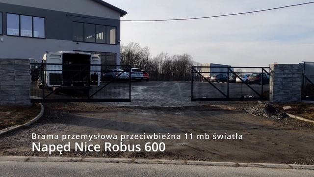 Brama przemysłowa przesuwna przeciwbieżna. Bram-Art . Nice Robus 600. смотреть онлайн