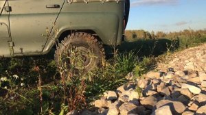 Диагональное вывешивание на УАЗ. Военные мосты