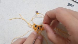 How to make a macrame hoop earrings DIY #10: sunflower pentals earrings macrame by Thao handmade