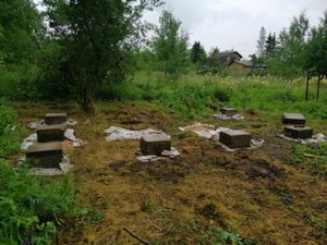 Каркасная баня своими руками. Фундамент. Часть 2