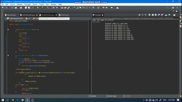Java program Stack смотреть онлайн