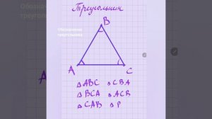 ТРЕУГОЛЬНИК .Как обозначить треугольник? Почему трЕугольники, а не трИугольники?