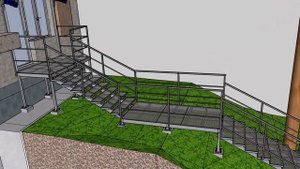 Проект уличной  металлической  лестницы.