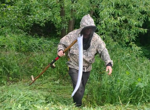 Коса 90 см. Косьба на непростом участке. (2/2)