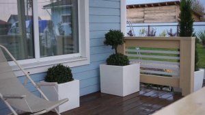 Садовый декор: Уличные кашпо на террасе дома и Ландшафтный дизайн спустя год