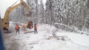 Сила Сибири.Разгрузка длинномера . Ковыкта