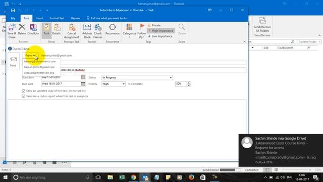 Create and Assign Task in Outlook 2016 смотреть онлайн
