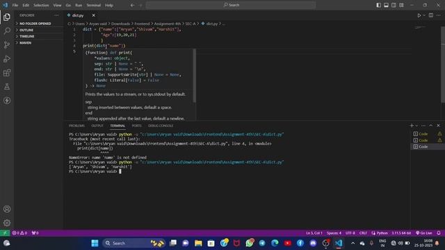Dictionaries in Python | Python Dictionary | Python Tutorials for beginners | #pythondictionary