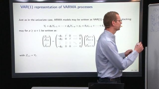 02417 Lecture 9 part D : VARMA(p,q) as VAR(1) model смотреть онлайн