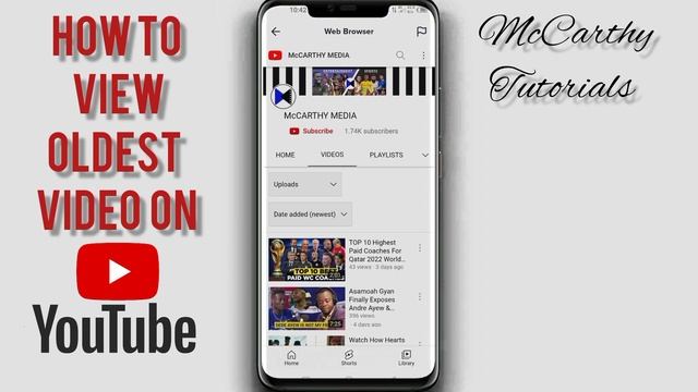 New Way To View OLDEST VIDEO On YouTube in 2023 | How to Sort YouTube Videos By Date in 2023 смотреть онлайн