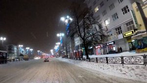 Поездка под Музыку - По ночному Екатеринбургу в Снегопад (01.21)
