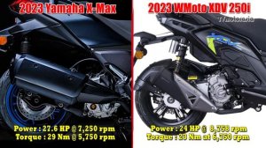 2023 Yamaha Xmax 300 vs 2023 Wmoto Xdv250i | Compare