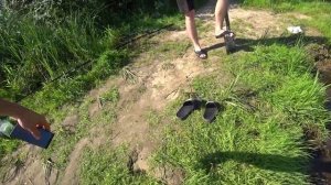 Отдых на реке с палатками. Строим лагерь. Рыбалка.