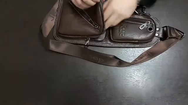 Видеообзор - Мужская кожаная сумка Джип смотреть онлайн
