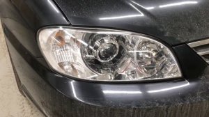 Kia Spectra установка Bi-led линз