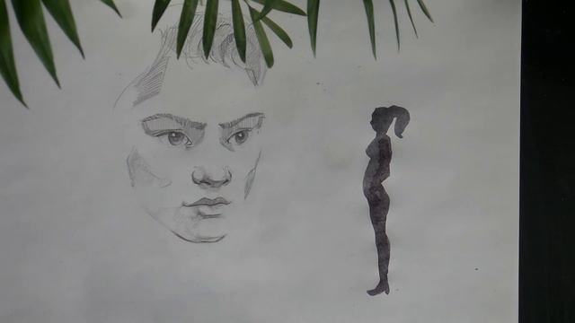Рисование пятном // Мой АРТ СКЕТЧБУК \\ How to draw sketch portrait смотреть онлайн