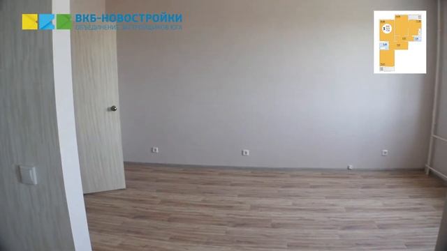 Трехкомнатная квартира площадью 77.0 м²