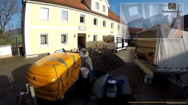 Putzmeister: Fa. Gruner verlegt Estrich mit der Mixokret M740 DBS смотреть онлайн