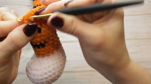 //Тигренок из плюшевой пряжи/Часть 1/