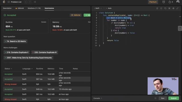 Разбор алгоритма 217. Contains Duplicate смотреть онлайн