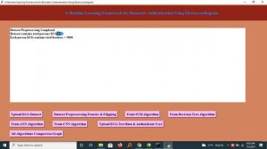A Machine Learning Framework for Biometric Authentication Using Electrocardiogram || Python Project