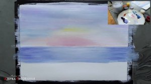 Картина гуашью за 20 минут!  Как нарисовать? Техника для начинающих.