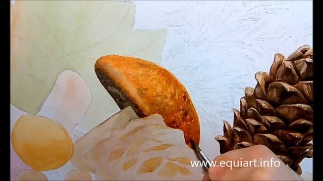 Как нарисовать грибы подосиновики акварелью