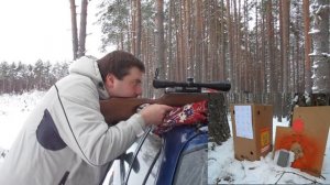 Хатсан 125. Полнотелые пули 1,6г от Булата по пластилину.