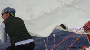 Уборка спинакера - эксклюзивная съёмка