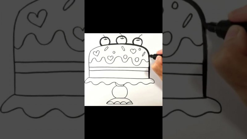 How to draw a cake