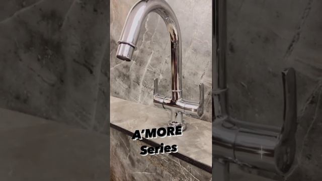 Esse18 | Bath Faucets.A'More Series. Swan Neck , Center Hole Basin Mixer.