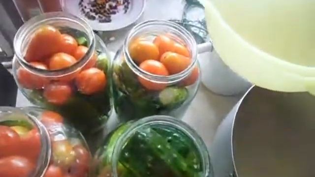 Маринование огурцов+помидоры ЧЕРИ