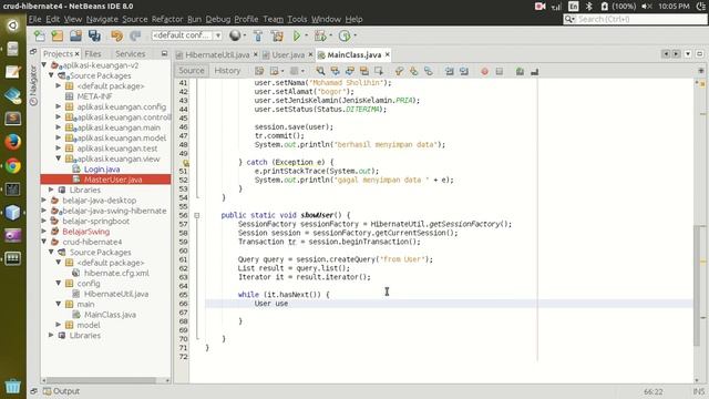 CRUD Java Desktop Hibernate 4 - sesi 8 show data смотреть онлайн