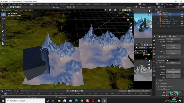 Blender Easy Low poly Environment || Low Poly Landscape Tutorial Blender