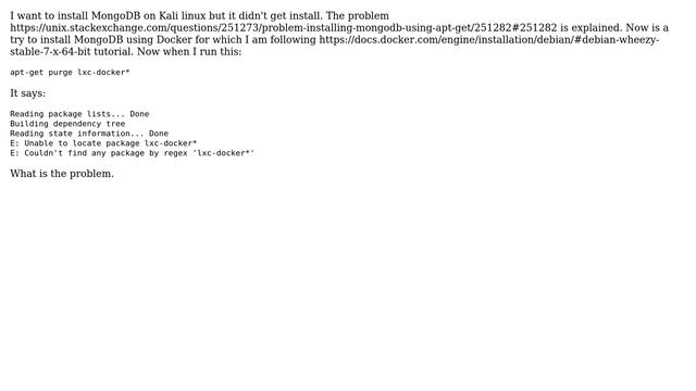 Unix & Linux: Problem installing docker on kali linux? смотреть онлайн