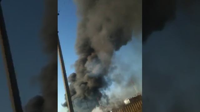 Пожар на предприятии Роснефти в г. Отрадный Самарской области