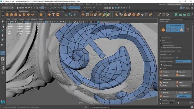 Modelling and texturing a 3D Game model in Maya, Zbrush, Substance painter and marmoset - Tutorial