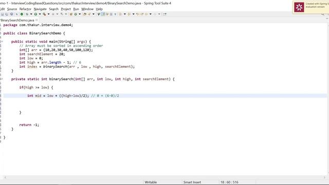 Binary Search Implement in Java