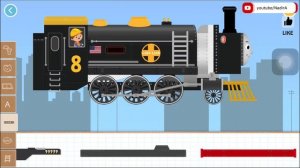 Black Locomotive Train No8 | Labo Brick Train Build Game #024 | Train Simulation | Game Walkthrough