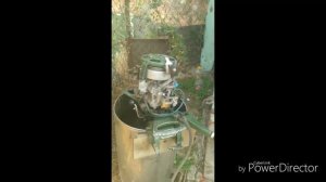 Москва 10 м, с электронным зажиганием от триммера, и корбюратором от мотоблока.