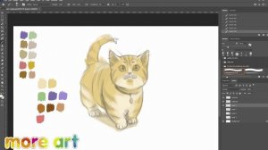 Рисуем персонажа котенка в Photoshop / Курс «Рисование в Photoshop для начинающих» от more-art.ru