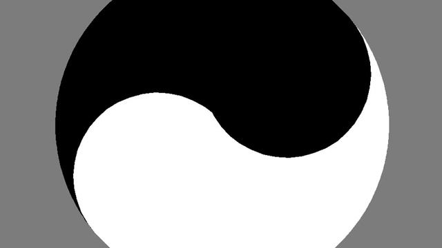 Animated Yin Yang using Python Turtle Graphics