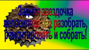Задняя звездочка велосипеда как разобрать,ремонтировать и собрать!