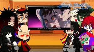 Uppermoons react to DEMON KING TANJIRO || KNY || Gacha Club