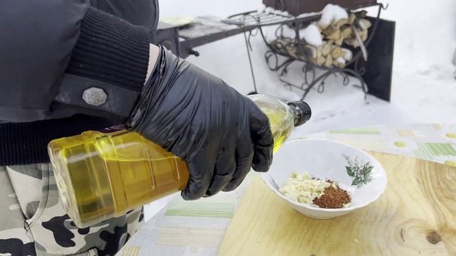 МОЛДАВСКАЯ ФРИПТУРА (FRIPTURA DE IPURE) кролик в казане на костре.