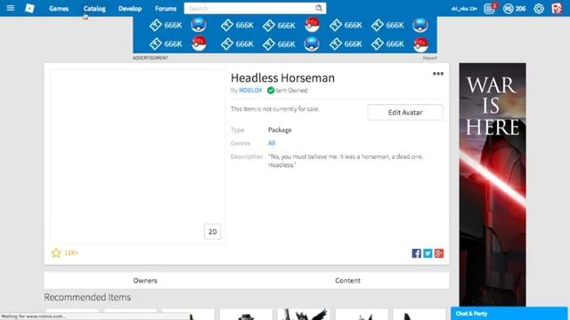 How to be headless on roblox! | Headless horseman package! смотреть онлайн