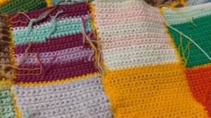 Вяжем плед своими руками/ Плед крючком/ Плед из остатков ниток/ DIY